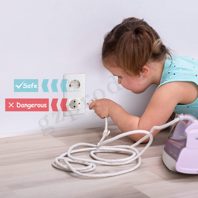 Prodigy EU-Standard-bedeckt drehbarer elektrischer schützender weißer Ausgang-Stecker für Kinderschutz