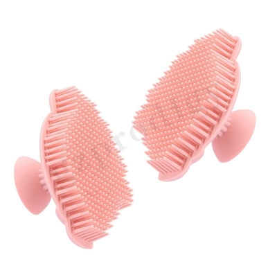 Baby-Bad-Silikon- und Klappdeckelbürste Baby-Sicherheits-Haar-Shampooer-Bürste