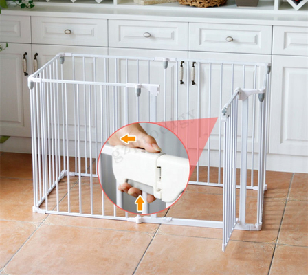 Weißer faltbarer Baby-Laufstall Multiscene ausdehnbar mit automatischem Verschluss
