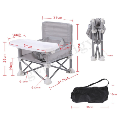 Aluminiumlegierungs-Baby-Klappstuhl mit Tray Multicolor Portable