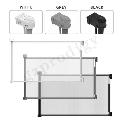 Rollen Sie oben entfernbaren einziehbaren Mesh Dog Gate, ausdehnbares Haustier Mesh Guard Gate