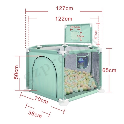 Faltbarer tragbarer Baby Playard-Mehrfarbenzaun Oxford Fabric Material