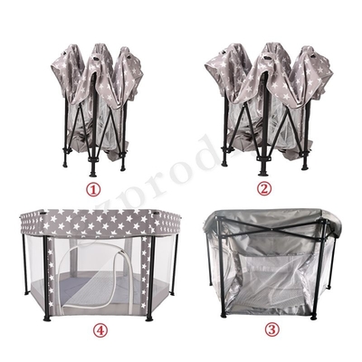Mehrfunktionaler tragbarer Metallgewebe-Baby Playard-Falten-Reise-Laufstall-Innen- und Gebrauch im Freien