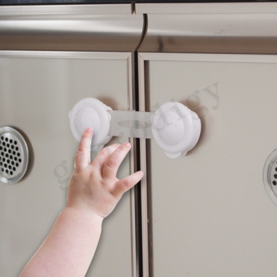 Vielseitige klebende Plastikbaby-Sicherheitsschloss-weiße Kabinett-Fach-Klinke