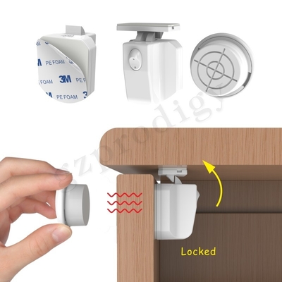 Verhindern Sie, dass das Baby das versteckte selbstklebende magnetische Schrankschloss öffnet