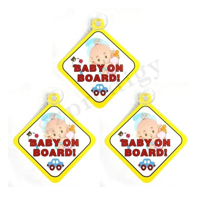 Prodigy-Autoschild aus PVC-Materialien, 127 x 127 mm, leichtes, farbenfrohes, süßes Baby an Bord-Autoschild