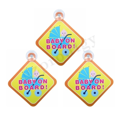 Kindersicherer ABS-Auto-Aufkleber für Babys an Bord, abriebfest, ungiftig