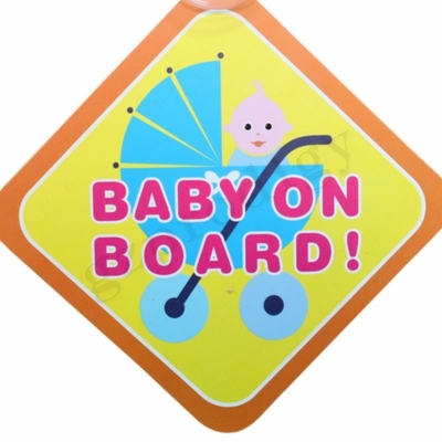 Kindersicherer ABS-Auto-Aufkleber für Babys an Bord, abriebfest, ungiftig