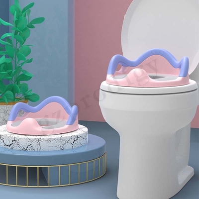 Robuster ABS-Töpfchen-Baby-Toiletten-Trainingssitz in blauer oder rosa Farbe