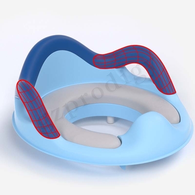 Robuster ABS-Töpfchen-Baby-Toiletten-Trainingssitz in blauer oder rosa Farbe