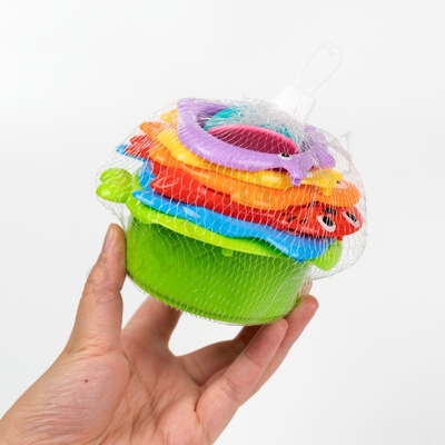 6pcs Kunststoff stapelbare Spielzeuge pädagogische andere Baby-Produkte Stackup Floating