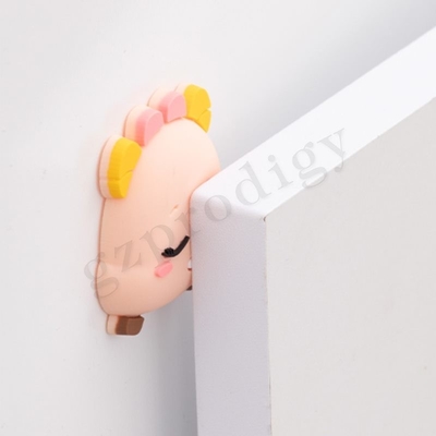 Cartoon-Kunststoff-Türkeil, selbstklebender, an der Wand befestigter Türstopper