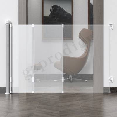 Doppelt sicheres, einziehbares Babygitter 55&quot;-118&quot; Superbreit EN1930