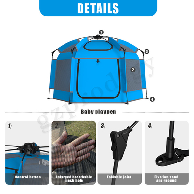 Portable Pop Up Playhouse Außen UV-Schutz Blaue Farbe