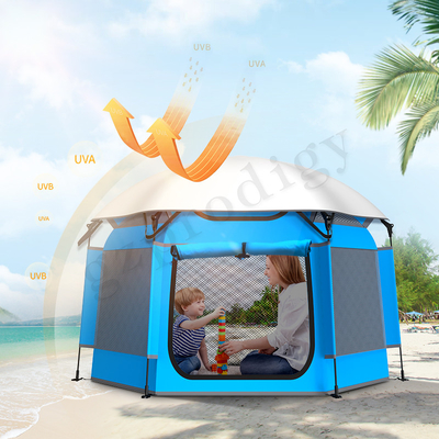 Portable Pop Up Playhouse Außen UV-Schutz Blaue Farbe