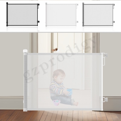 Extra Breite Schwarz Rückziehbares Babytor Einfaches Roll Up Sicherheitstor Für Kinder