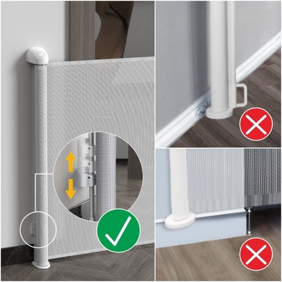 Einfache Installation Mesh Rückziehbares Baby Tor Haustier Sicherheit Tür Tor Baby Barriere