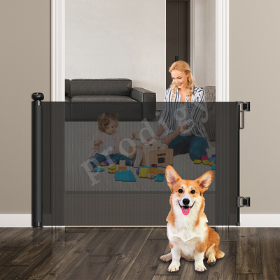 Custom Logo Mesh Rückziehbares Sicherheitstor Tor Klappbares Babyschutztor Für Treppe